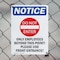 Signmission Only Employees Beyond OSHA Notice Sign, Plastic, 7in W x 10in L, 2PK OS-2PACK-NS-P-710-V-16994 - alternate 5